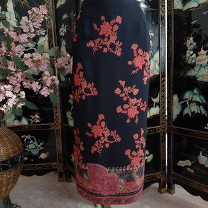 B. Moss Border Print Skirt